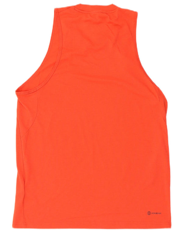 Canotta Adidas Aeroready da uomo in poliestere arancione medio