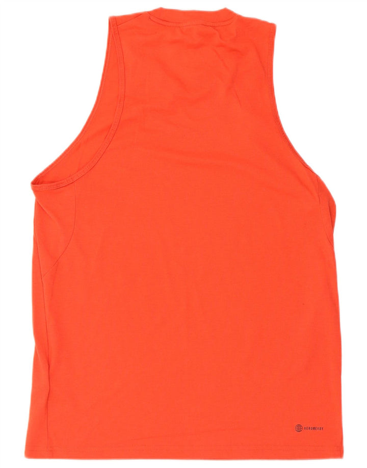 Canotta Adidas Aeroready da uomo in poliestere arancione medio