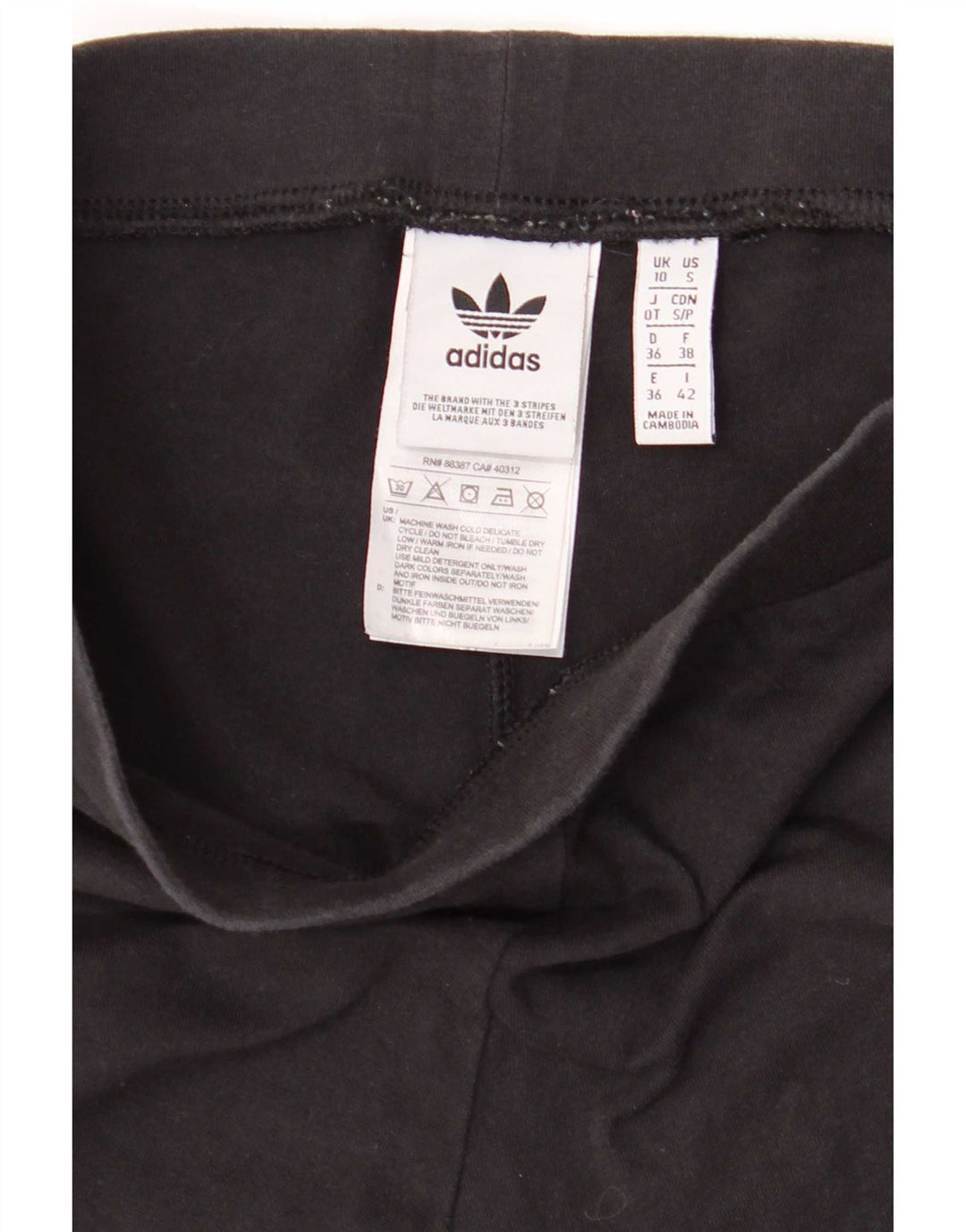 Leggings Adidas da donna UK 10 piccolo cotone nero