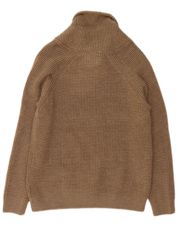 Maglione Zara per ragazzi con collo a scialle 11-12 anni in acrilico marrone