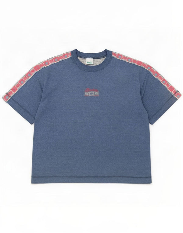 T-shirt grafica da donna Diadora Top UK 14 cotone medio blu navy