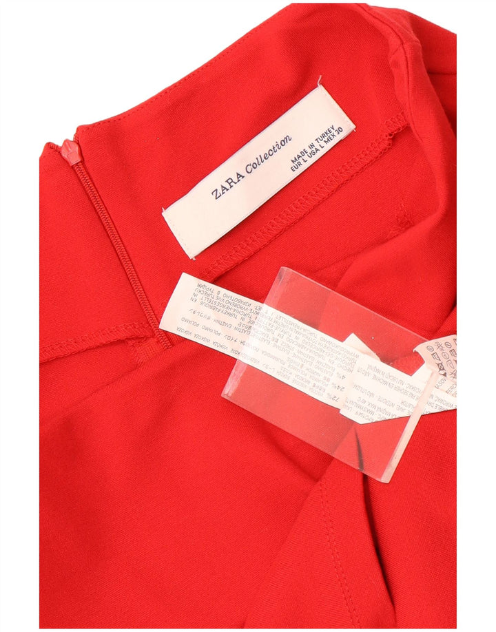 Gonna a tubino Zara da donna grande W30 rossa in viscosa