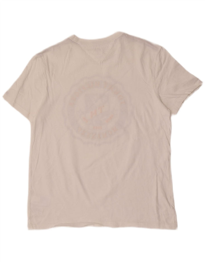 T-shirt grafica da uomo Tommy Hilfiger Top in cotone bianco medio