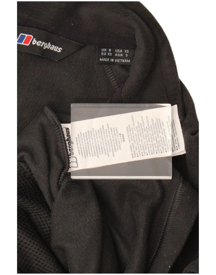 BERGHAUS Womens Fleece Jacket UK 8 Small  Black Polyester