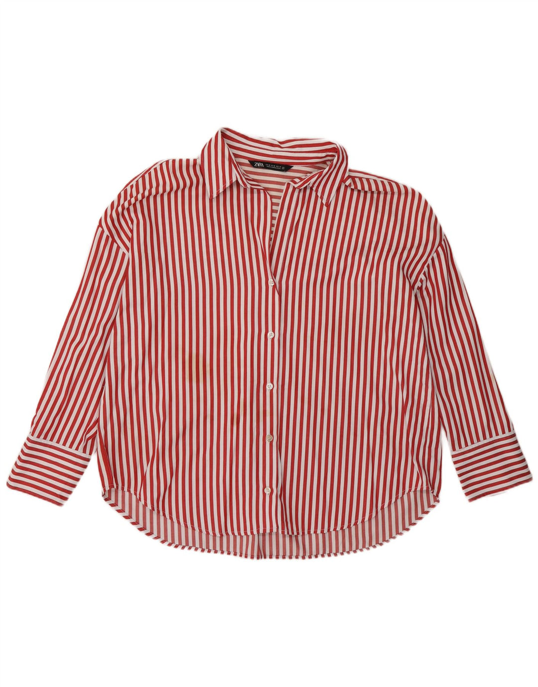 Maglia da Donna ZARA UK 14 Poliestere a righe rosse medie