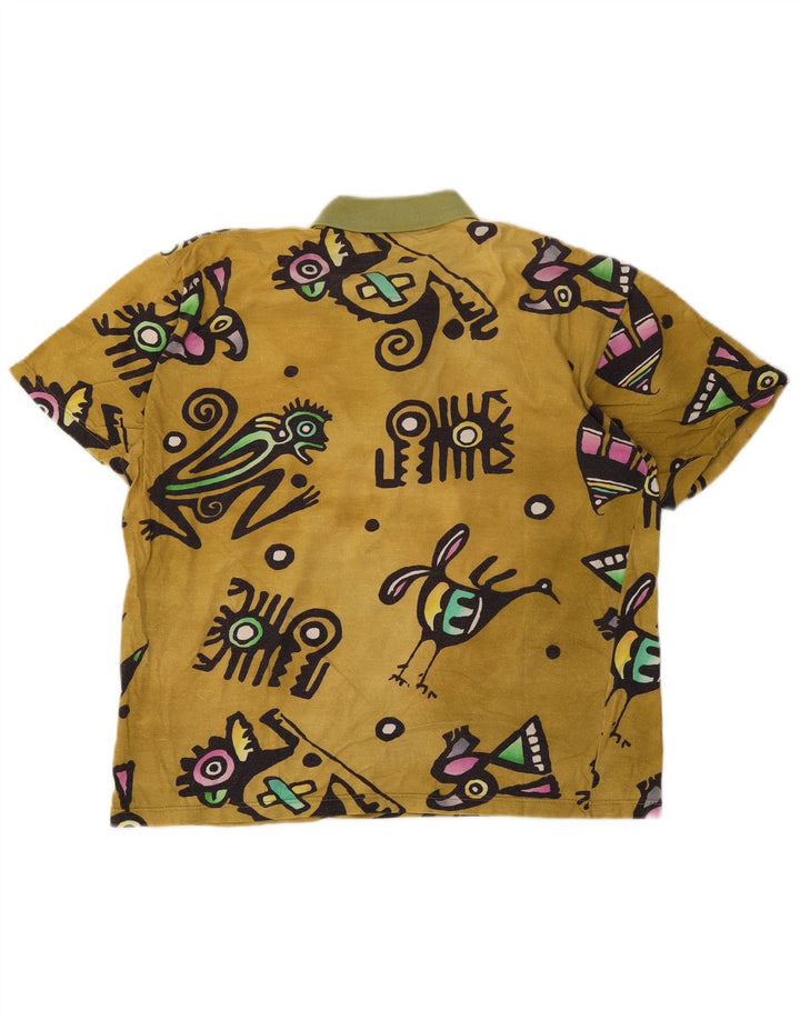 Polo da uomo gio ferrari giallo medio geometrico