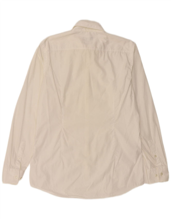 Camicia slim fit da uomo Hugo Boss taglia 40 15 3/4 cotone bianco medio