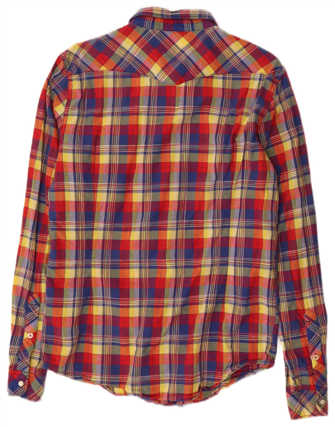 Camicia western da uomo Lee in cotone a quadri rossi medi