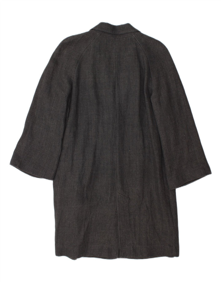 ZARA Womens 3/4 Sleeve Overcoat UK 14 Medium Grey Vintage Zara and Second-Hand Zara from Messina Hembry 