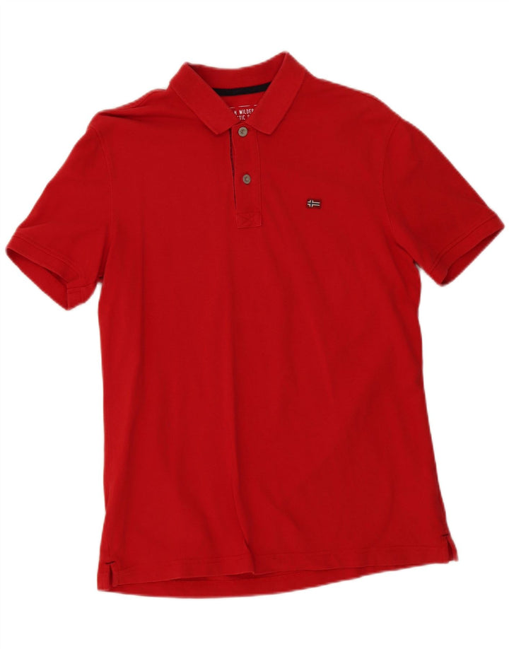 NAPAPIJRI Mens Polo Shirt Large Red Cotton Vintage Napapijri and Second-Hand Napapijri from Messina Hembry 