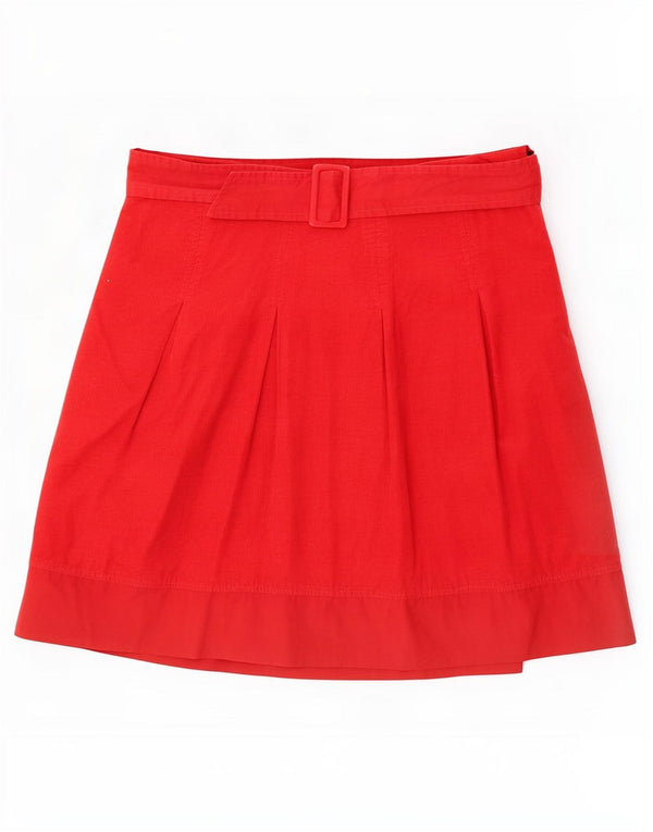 Mini gonna in velluto a coste da donna Max & Co. UK 12 media W30 cotone rosso