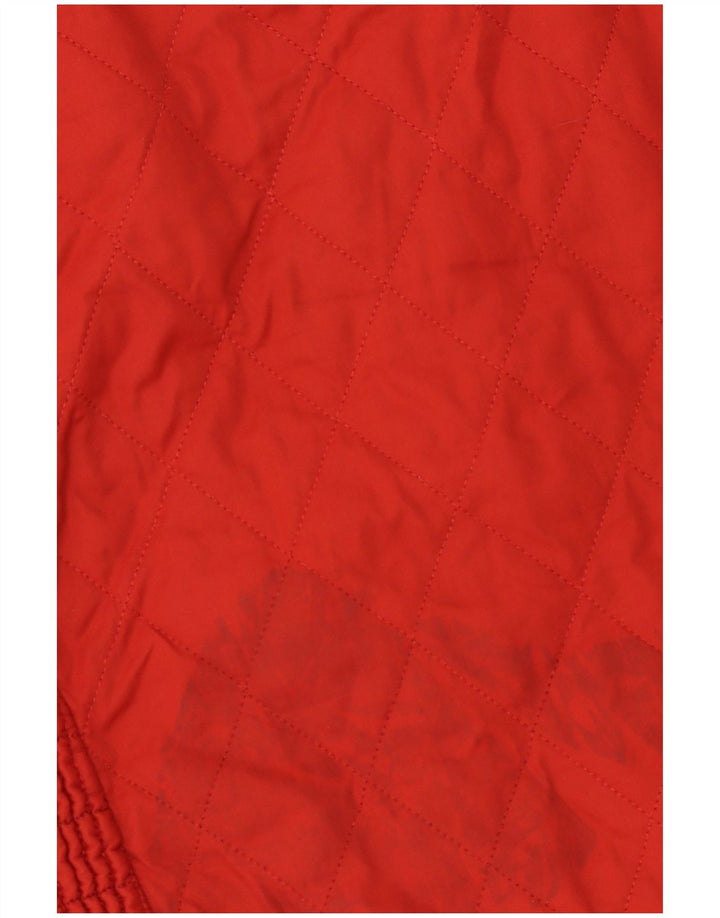 Giacca trapuntata da donna Barbour UK 14 grande poliestere rosso