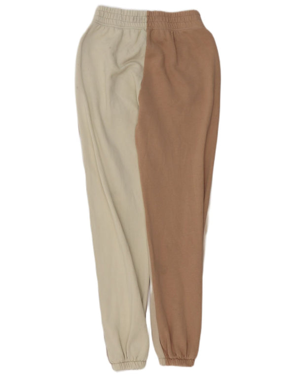 Pantaloni da tuta da donna Nike Joggers UK 4 XS Beige Colourblock Cotton