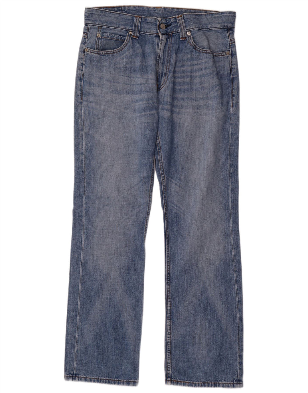 LEVI'S Mens 505 Straight Jeans W33 L32 Blue Cotton
