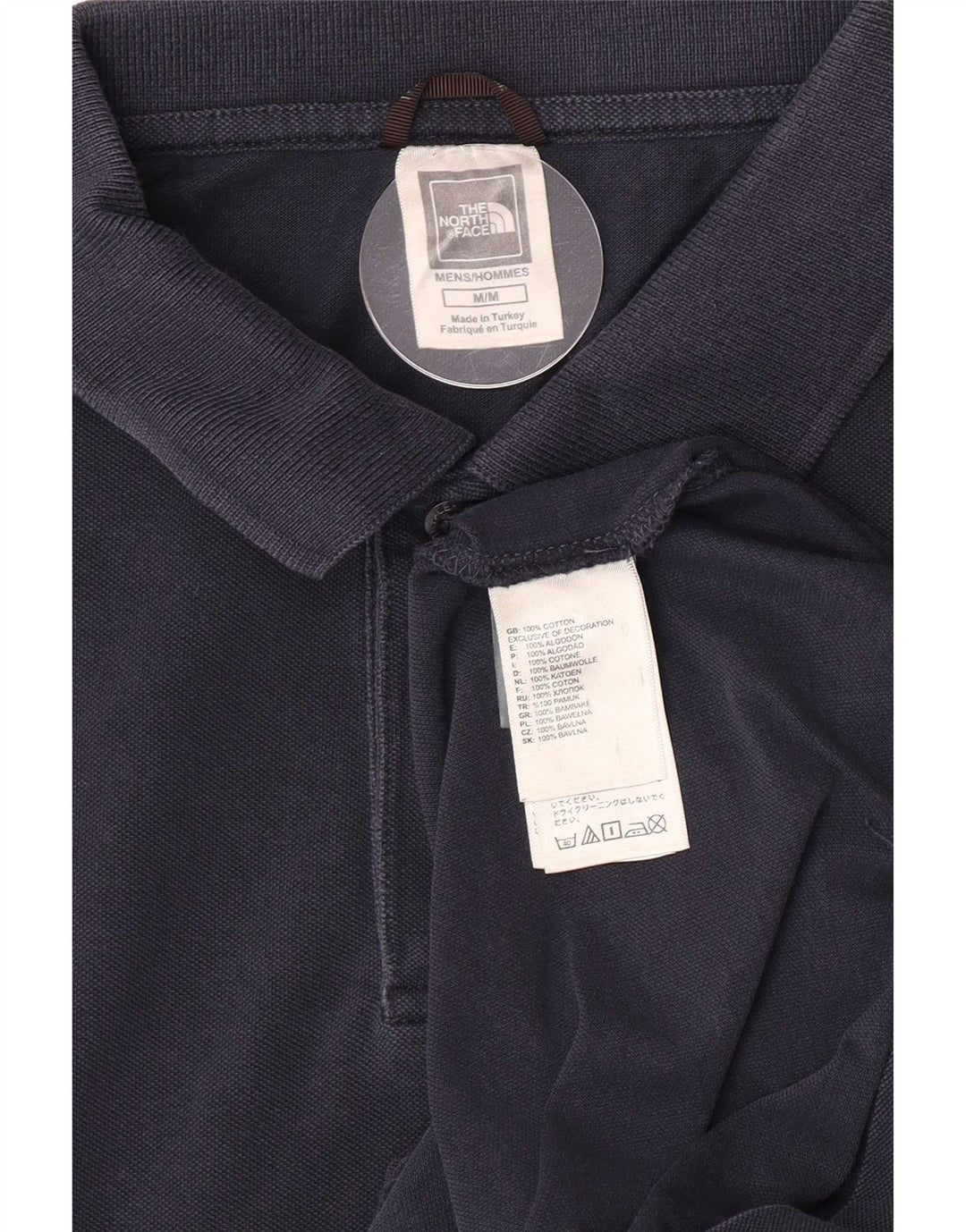 Polo da uomo The North Face in cotone blu navy medio