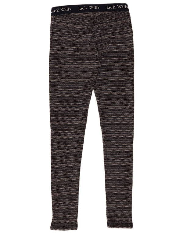 Leggings grafici da donna Jack Wills UK 12 Cotone a righe blu navy medio