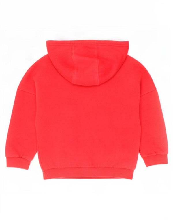 Felpa con cappuccio per ragazze Adidas 3-4 anni in cotone rosso