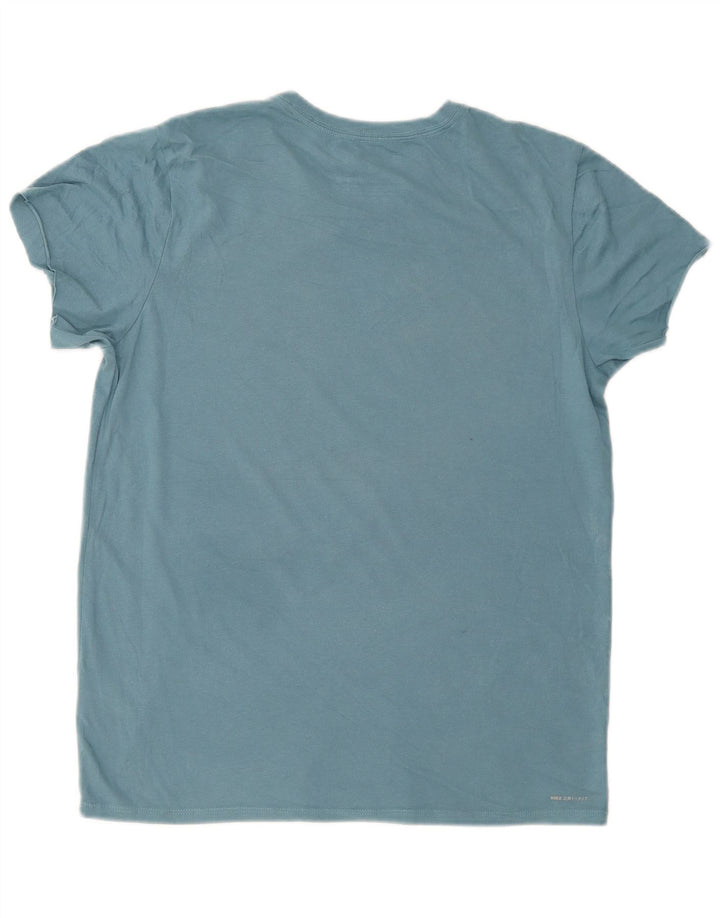 T-shirt grafica Hurley Dri Fit da uomo in cotone blu medio
