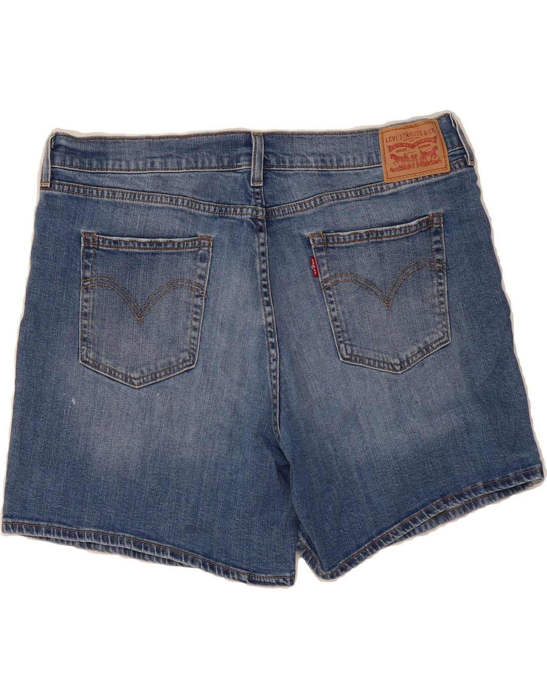 LEVI'S Womens Distressed Denim Shorts W33 Medium Blue Vintage Levi's and Second-Hand Levi's from Messina Hembry 