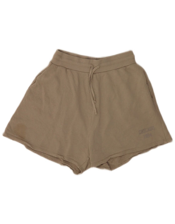 Pantaloncini sportivi Zara da donna Chicago vestibilità comoda UK 14 cotone beige medio