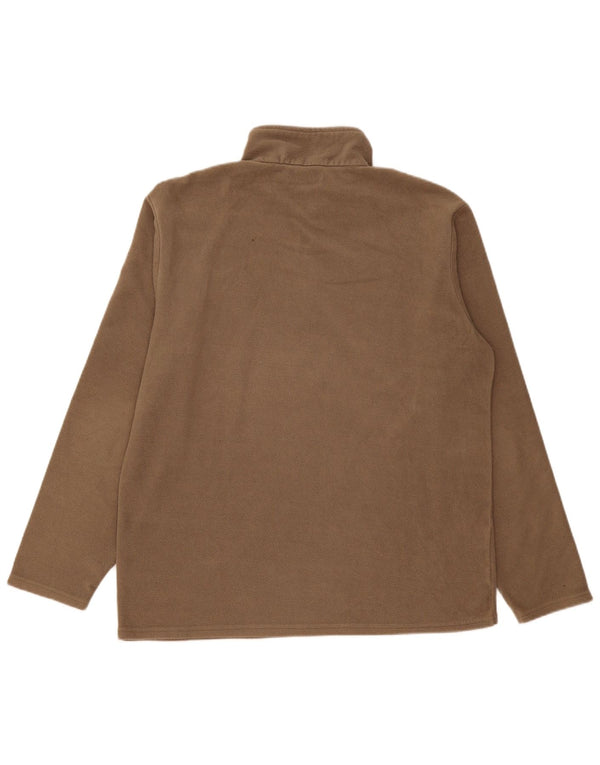 Atlas For Men Maglione in pile da uomo con zip e collo XL Marrone