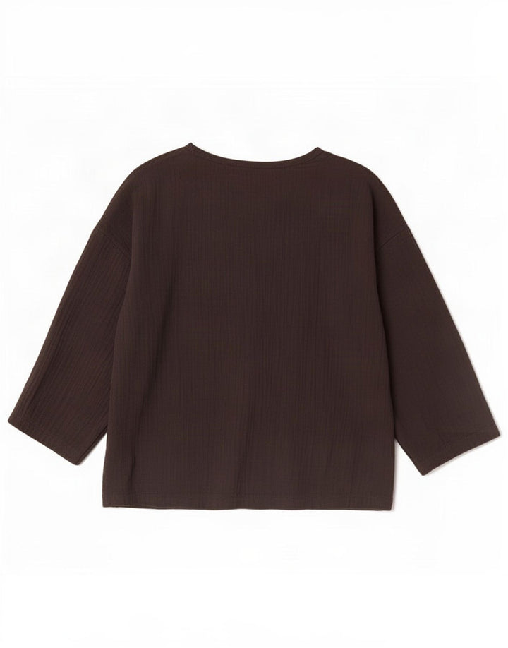 Camicetta oversize da donna Zara con maniche a 3/4, taglia UK 12, media, nera