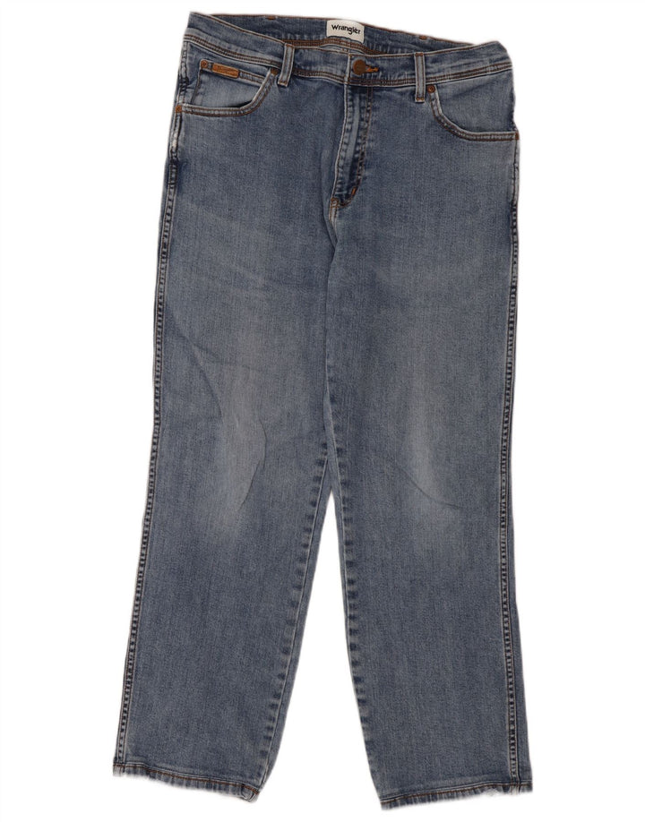 Jeans dritti da uomo Wrangler Texas W36 L29 cotone blu