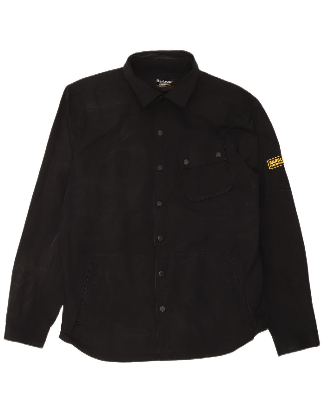 Camicia Barbour da uomo overshirt grande poliestere nero