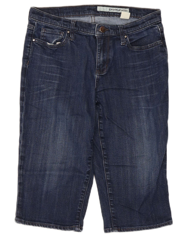 Pantaloncini di jeans Bermuda da donna Dkny US 6 medi W30 cotone blu