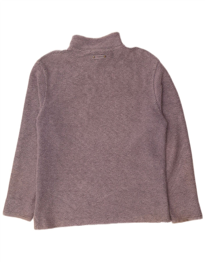 WEIRD FISH Felpa da uomo con collo con zip, maglione grande, cotone grigio