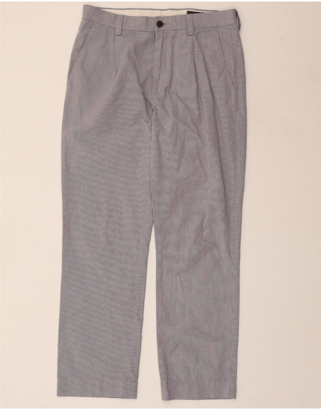 DOCKERS Mens Pegged Chino Trousers W32 L30 Blue Houndstooth Cotton