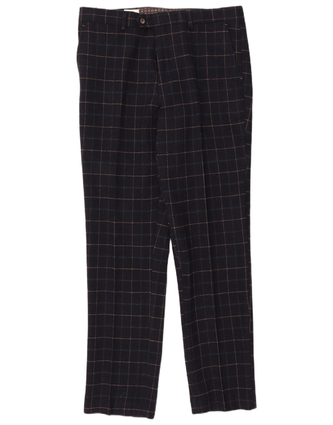 Abito da uomo Cavani a 2 bottoni in 2 pezzi UK 40 Large W38 L32 blu navy a quadri