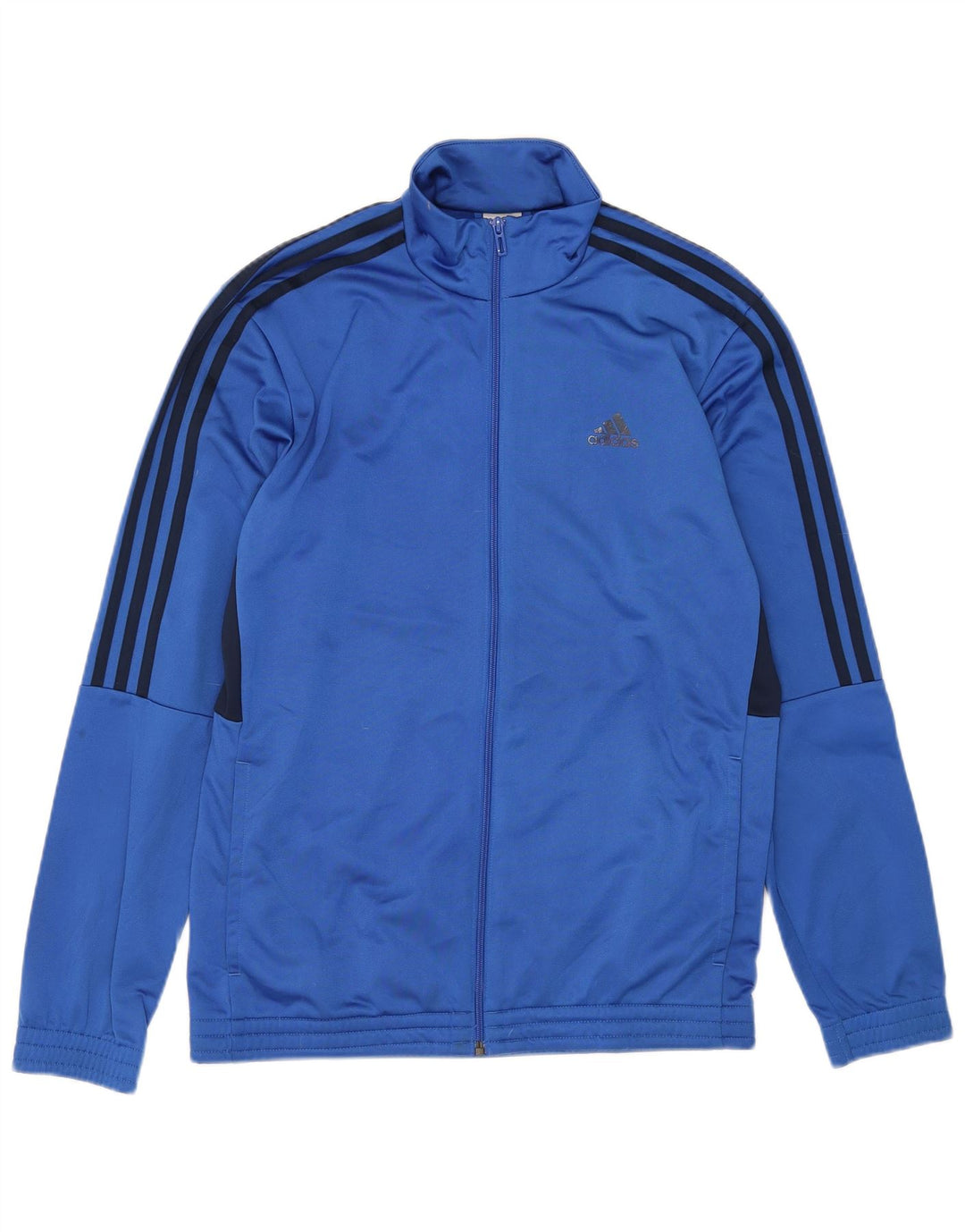 Giacca da tuta da uomo Adidas UK 40/42 Poliestere color block blu medio