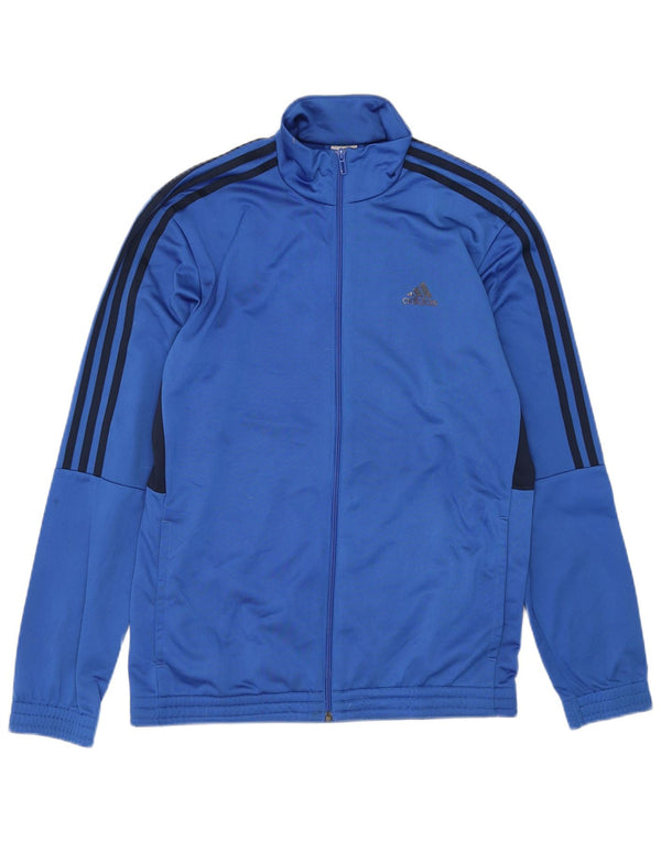 Giacca da tuta da uomo Adidas UK 40/42 Poliestere color block blu medio