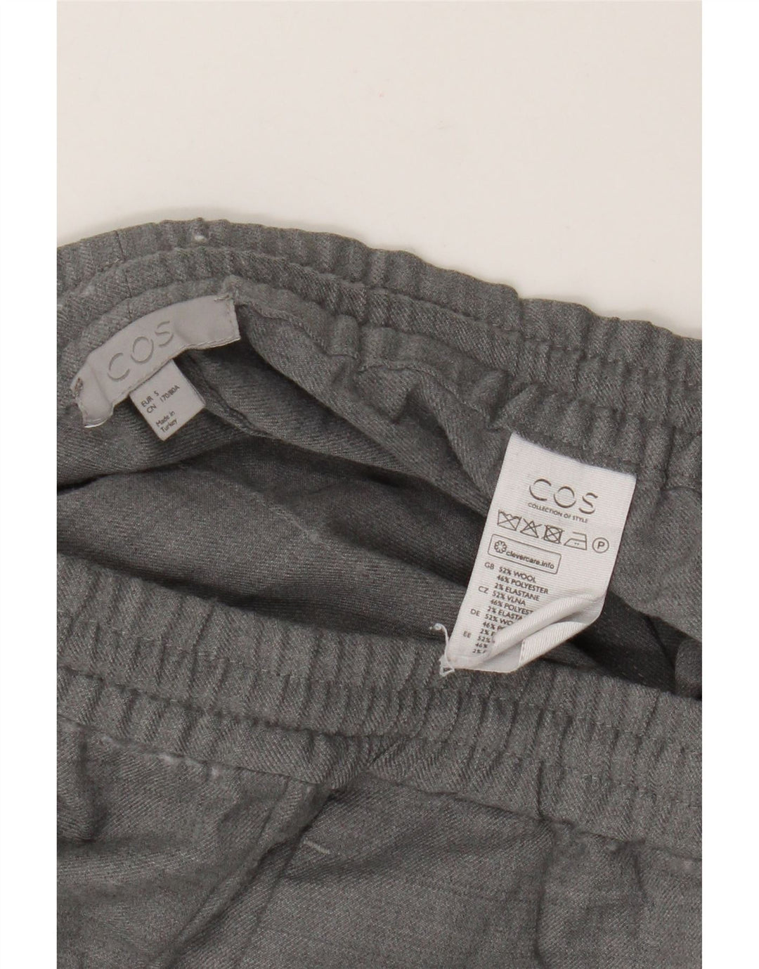 Pantaloni cargo da jogging da uomo Cos piccoli W29 L27 in lana grigia