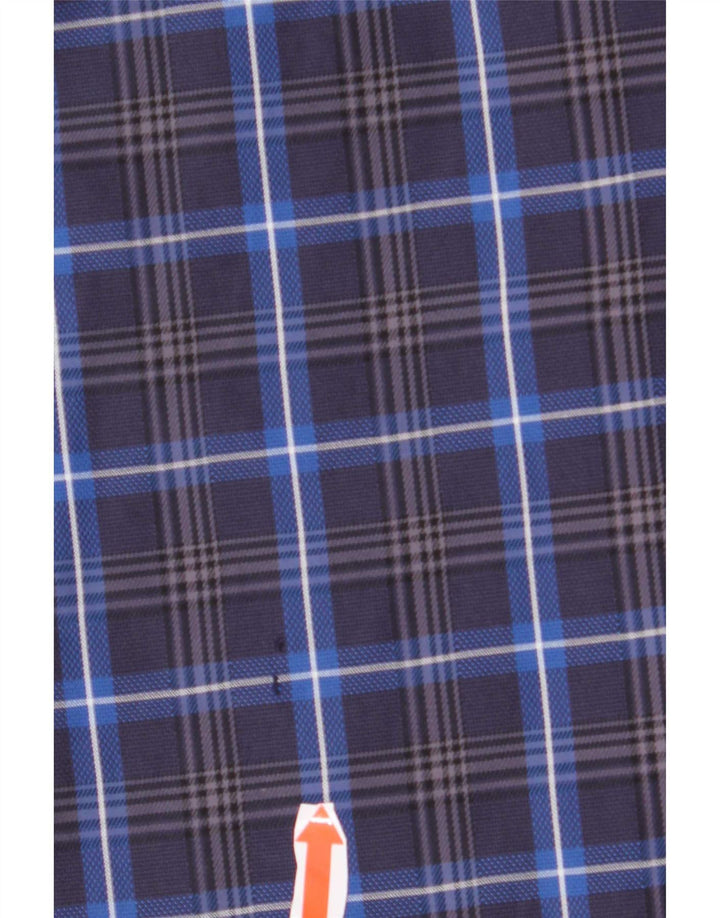 Camicia in flanella da uomo Paul & Shark taglia 39 media blu navy a quadri
