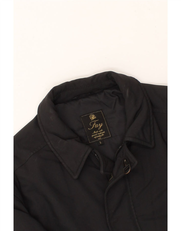 FAY Mens Utility Jacket UK 40 Large Black Vintage Fay and Second-Hand Fay from Messina Hembry 