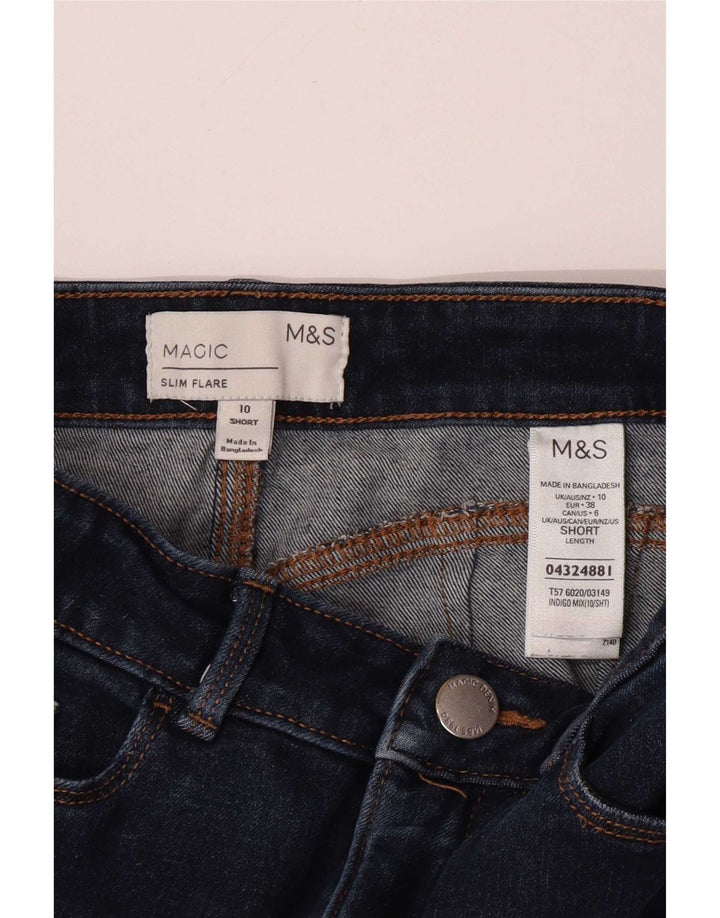 Jeans svasati Magic da donna Marks & Spencer UK 10 piccoli W26 L26 blu navy
