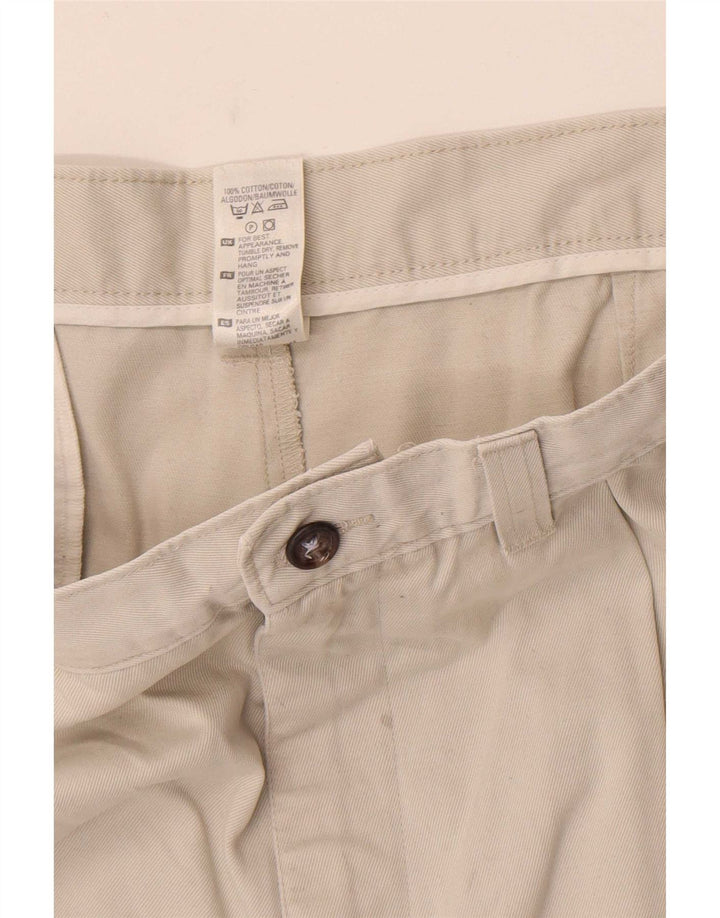 Pantaloncini chino con pegging da uomo Marks & Spencer W36 grandi in cotone bianco sporco
