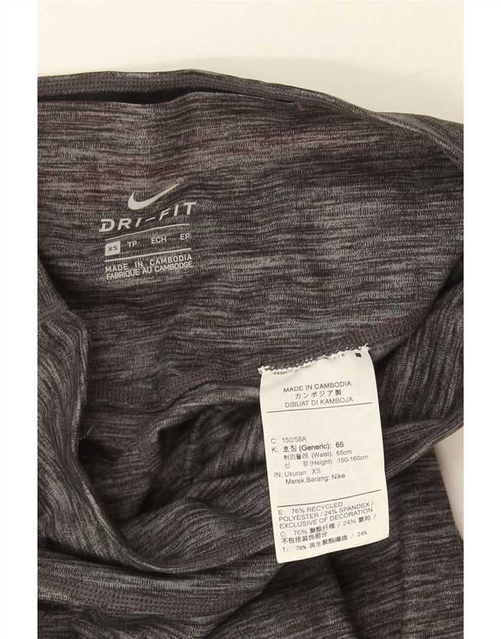 Leggings Nike Dri Fit da donna UK 4 XS poliestere chiazzato grigio