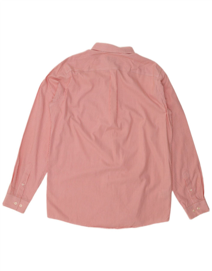 Eddie Bauer Camicia da uomo alta dalla vestibilità rilassata, grande cotone gessato rosso