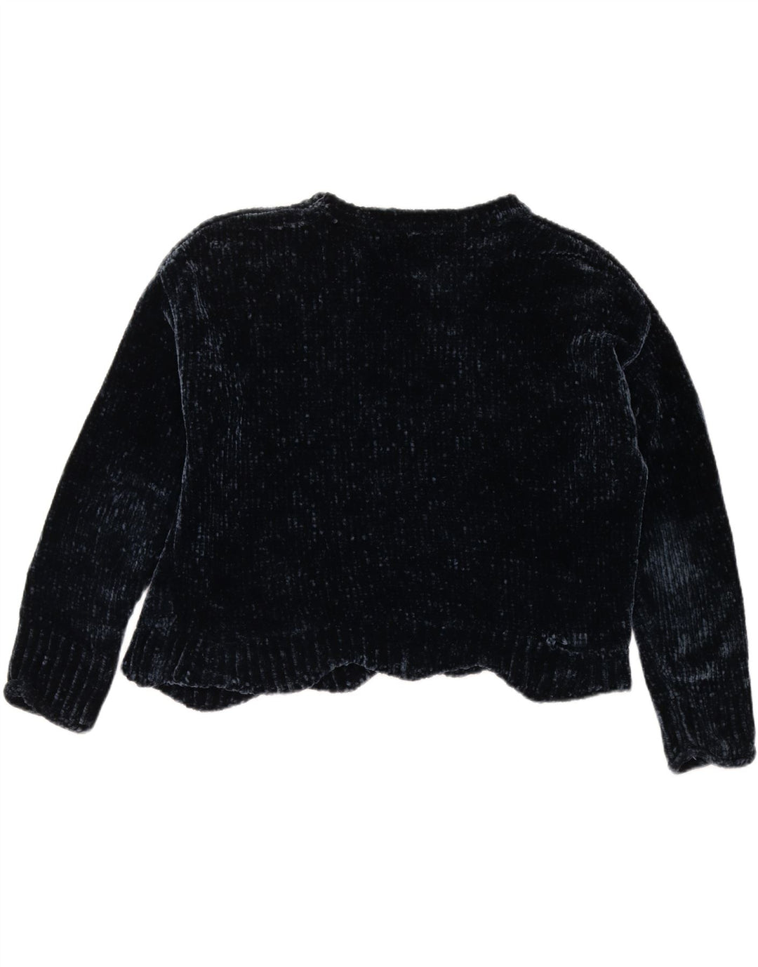 ZARA Womens Oversized Crew Neck Jumper Sweater UK 14 Medium Navy Blue Vintage Zara and Second-Hand Zara from Messina Hembry 