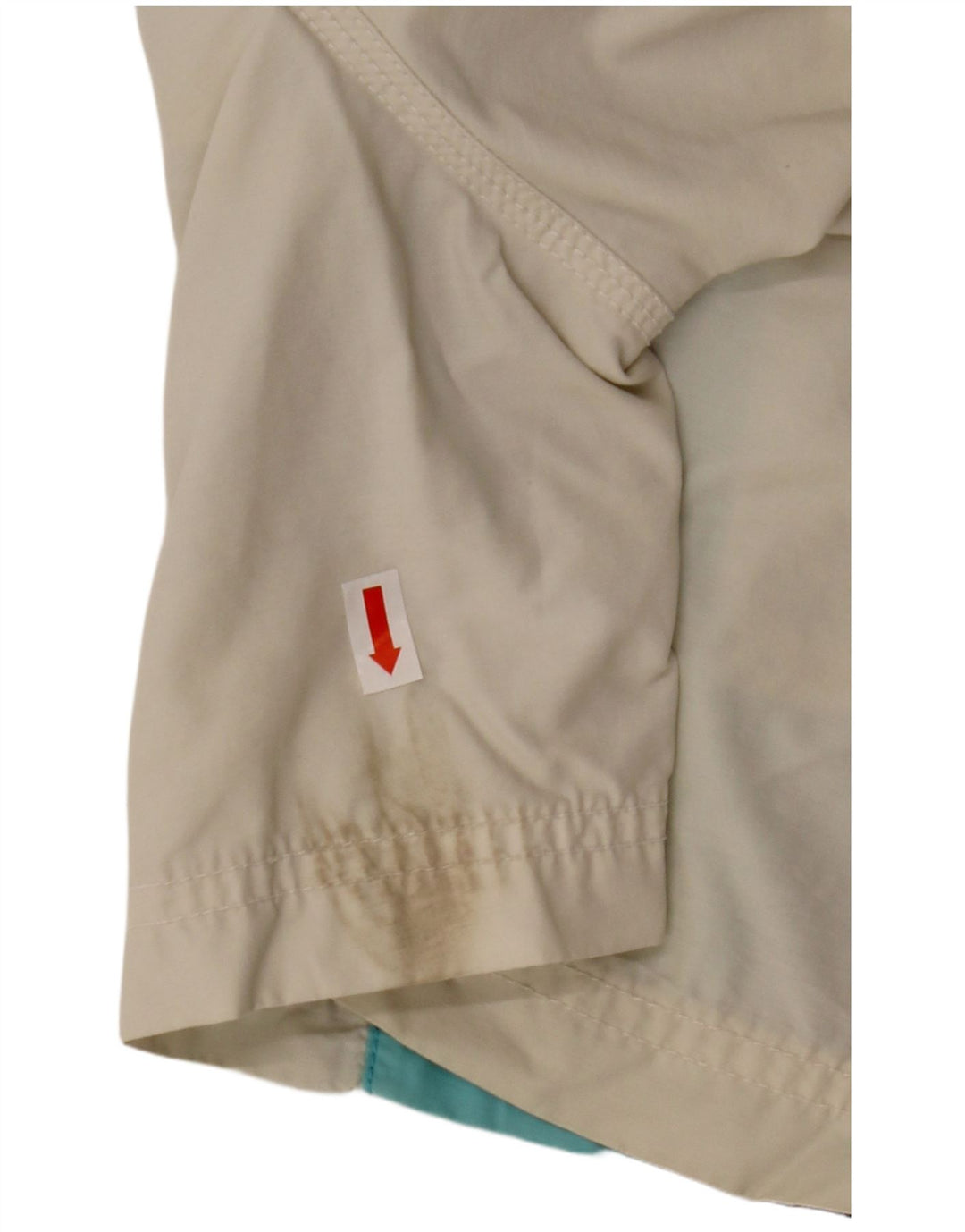 DIESEL Pantaloncini da bagno da uomo piccoli in cotone a righe bianco sporco