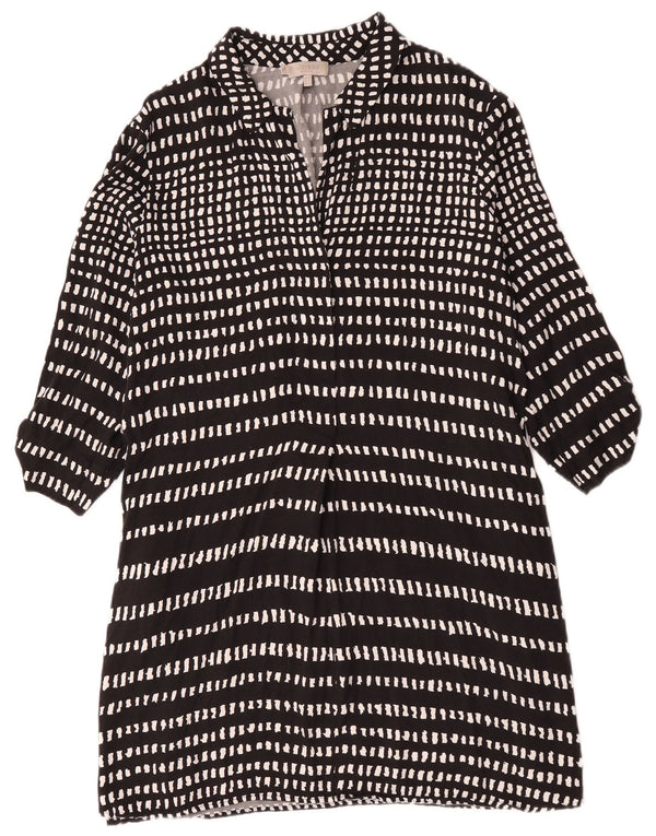 Abito basic da donna con maniche a 3/4 Hobbs UK 18 XL Viscosa geometrica nera