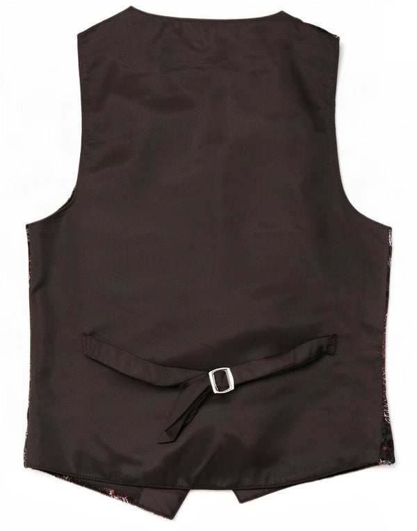 Gilet western vintage da donna UK 12 medio nero geometrico