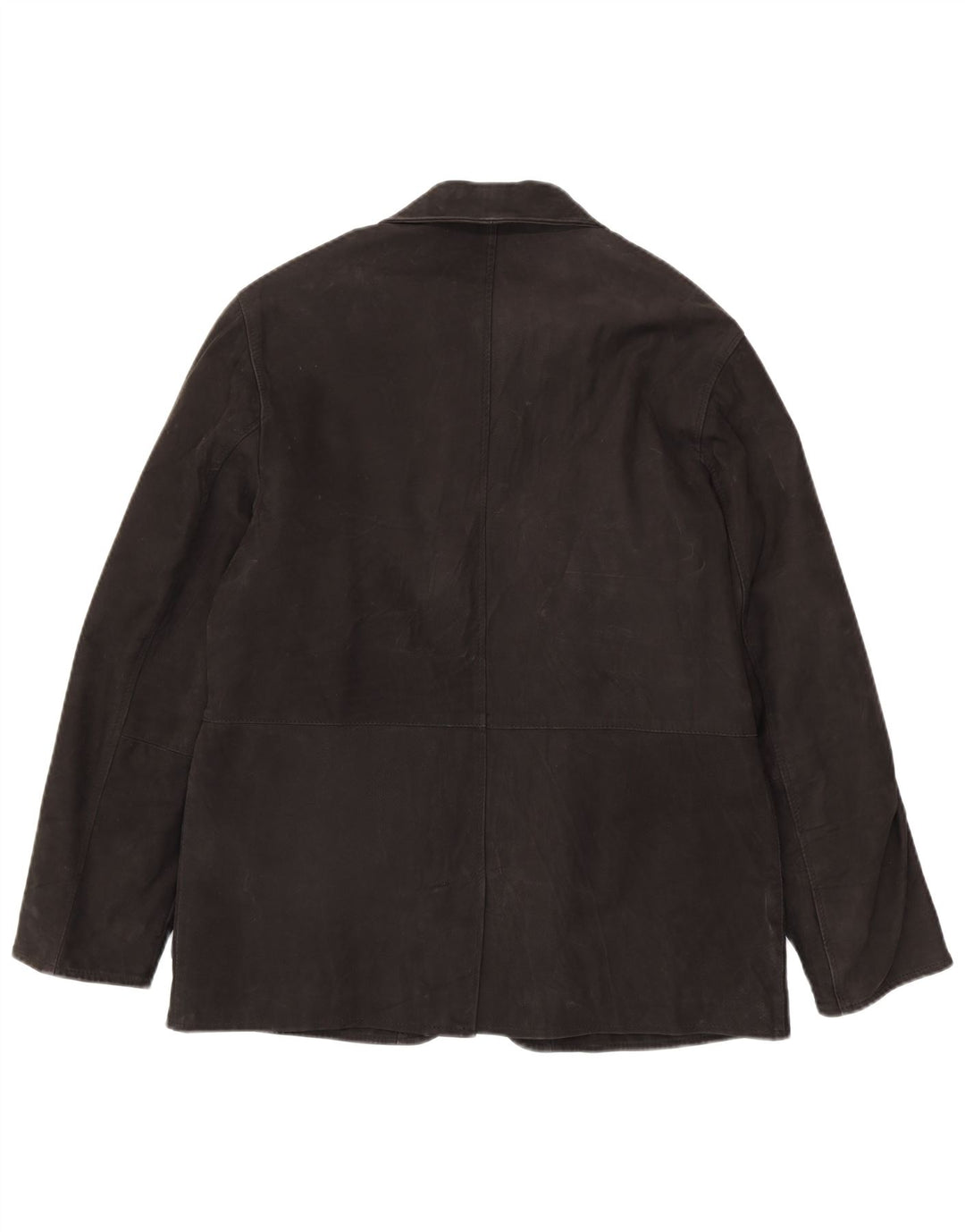 Giacca in pelle vintage da uomo IT 50 grande in pelle nera