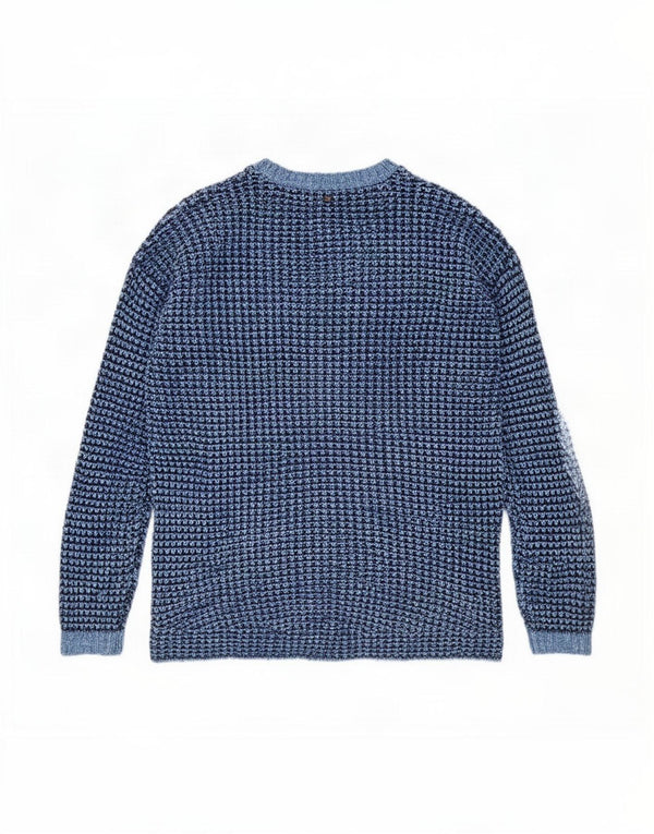 Maglione maglione girocollo da donna Billabong UK 8 piccolo blu navy screziato