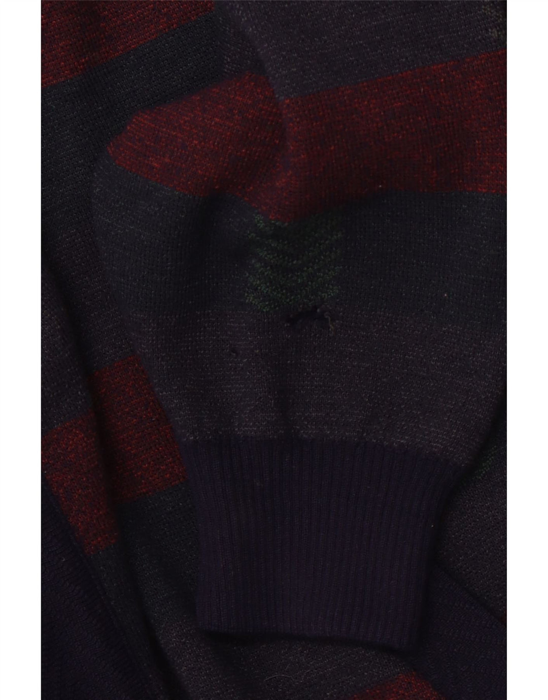 PIERRE SANGAN Maglione cardigan da uomo XL Lana a righe blu navy