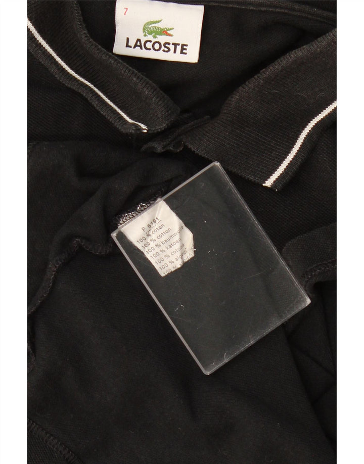 Polo grafica da uomo LACOSTE taglia 7 2XL cotone nero