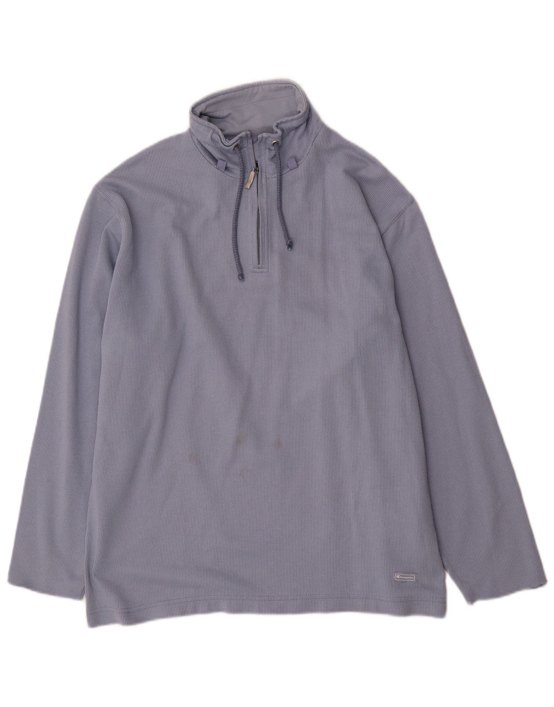 Felpa da uomo Champion con zip e collo, in cotone blu medio